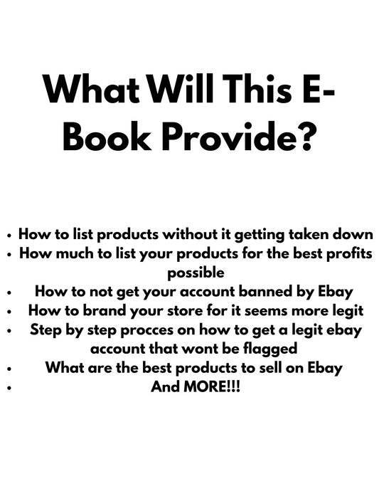 Ebay E-Book How To Resell On Ebay Like A Pro